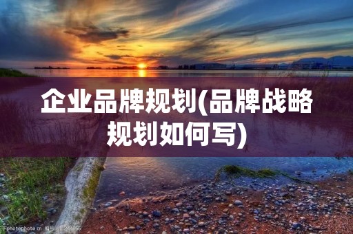 企业品牌规划(品牌战略规划如何写) 企业品牌规划(品牌战略规划如何写)