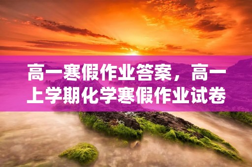 高一寒假作业答案,高一上学期化学寒假作业试卷(附答案) 高一寒假作业答案,高一上学期化学寒假作业试卷(附答案)