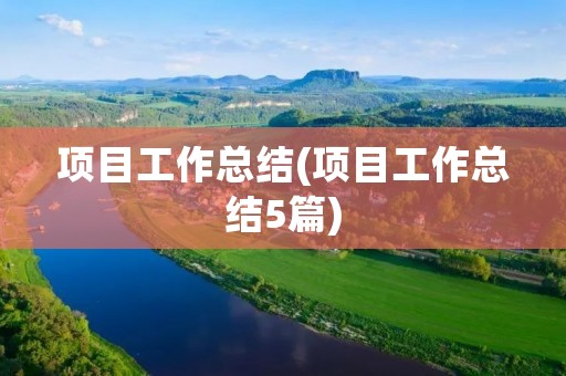 项目工作总结(项目工作总结5篇) 项目工作总结(项目工作总结5篇)