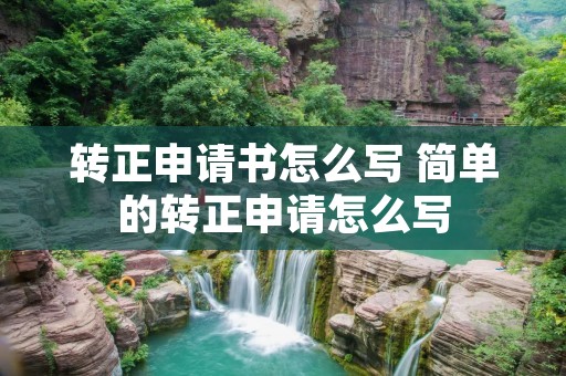 转正申请书怎么写 简单的转正申请怎么写 转正申请书怎么写 简单的转正申请怎么写