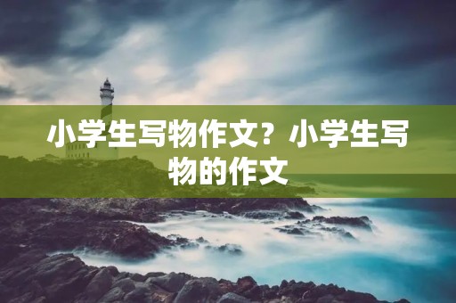 小学生写物作文？小学生写物的作文