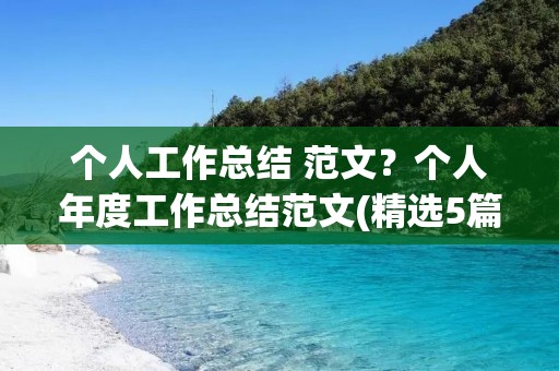 个人工作总结 范文?个人年度工作总结范文(精选5篇)