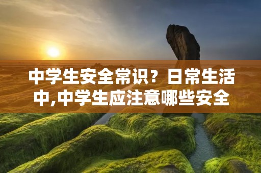 中学生安全常识?日常生活中,中学生应注意哪些安全事项