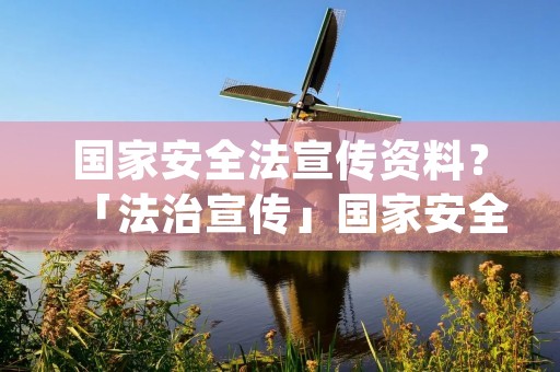 国家安全法宣传资料?「法治宣传」国家安全法(全文及图解) 国家安全法宣传资料?「法治宣传」国家安全法(全文及图解)