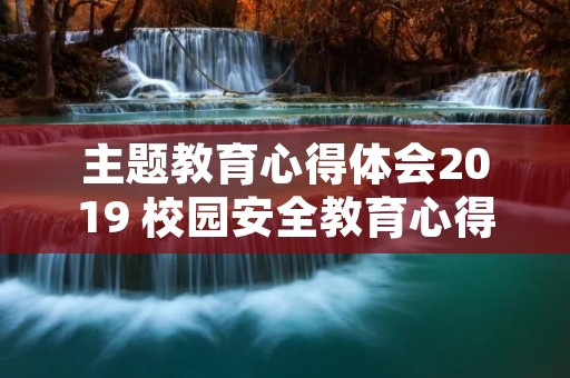 主题教育心得体会2019 校园安全教育心得体会2019