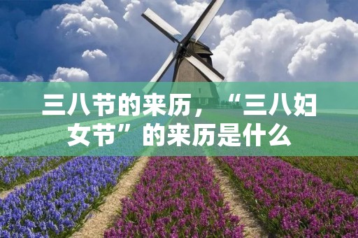 三八节的来历,“三八妇女节”的来历是什么 三八节的来历,“三八妇女节”的来历是什么