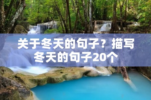 关于冬天的句子？描写冬天的句子20个