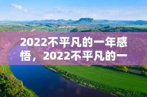 2022不平凡的一年感悟,2022不平凡的一年年终总结感悟五篇