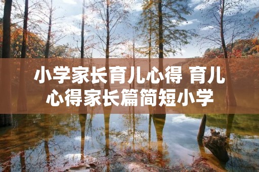 小学家长育儿心得 育儿心得家长篇简短小学 小学家长育儿心得 育儿心得家长篇简短小学