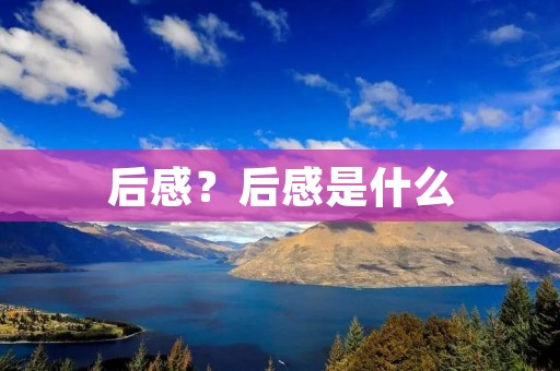 后感?后感是什么