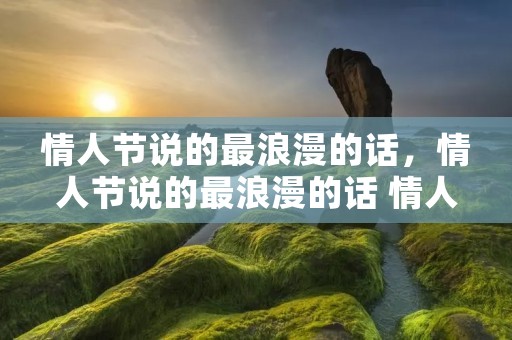 情人节说的最浪漫的话,情人节说的最浪漫的话 情人节最暖心短句