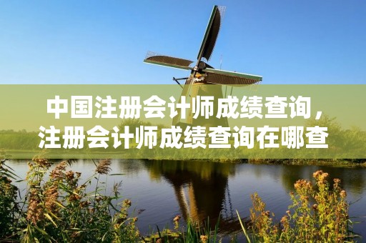 中国注册会计师成绩查询,注册会计师成绩查询在哪查
