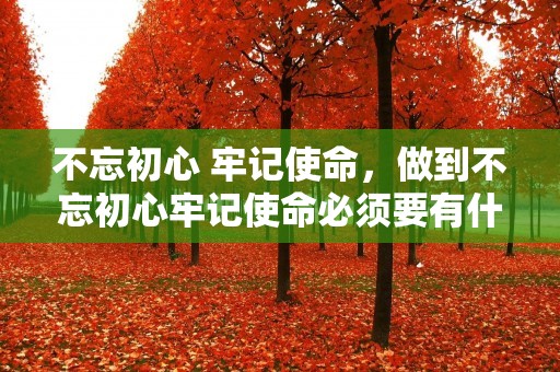 不忘初心 牢记使命,做到不忘初心牢记使命必须要有什么