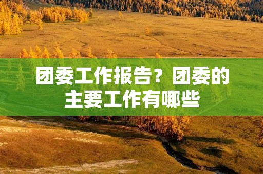 团委工作报告?团委的主要工作有哪些 团委工作报告?团委的主要工作有哪些