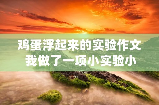 鸡蛋浮起来的实验作文 我做了一项小实验小学作文_鸡蛋浮起来的实验作文15篇