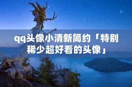 qq头像小清新简约「特别稀少超好看的头像」