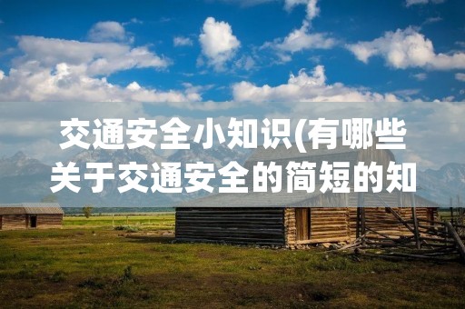 交通安全小知识(有哪些关于交通安全的简短的知识内容) 交通安全小知识(有哪些关于交通安全的简短的知识内容)