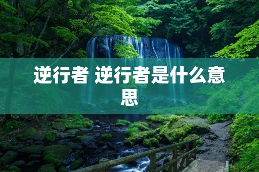逆行者 逆行者是什么意思 逆行者 逆行者是什么意思
