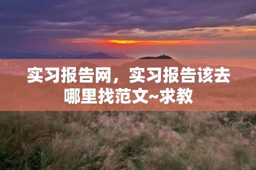 实习报告网,实习报告该去哪里找范文~求教