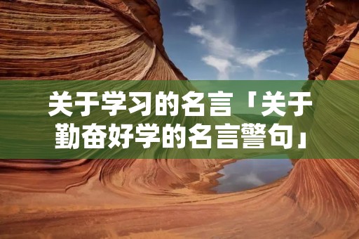 关于学习的名言「关于勤奋好学的名言警句」