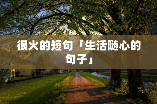 很火的短句「生活随心的句子」