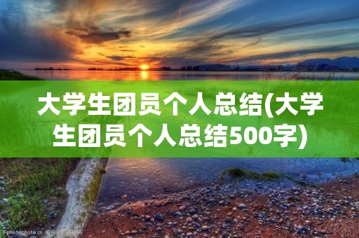 大学生团员个人总结(大学生团员个人总结500字)