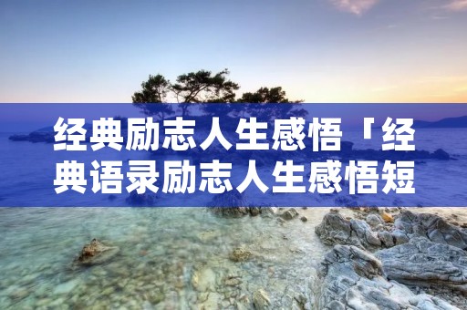 经典励志人生感悟「经典语录励志人生感悟短文」