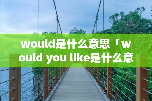 would是什么意思「would you like是什么意思」
