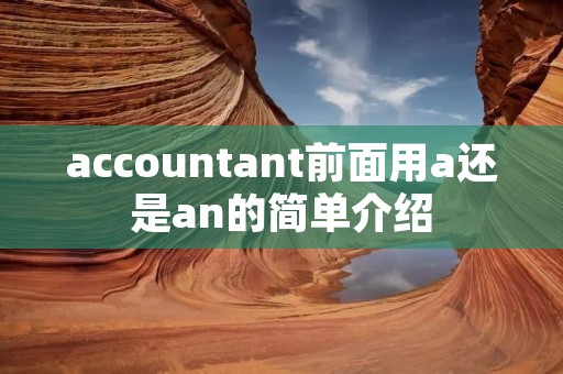 accountant前面用a还是an的简单介绍