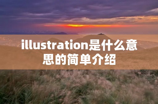 illustration是什么意思的简单介绍