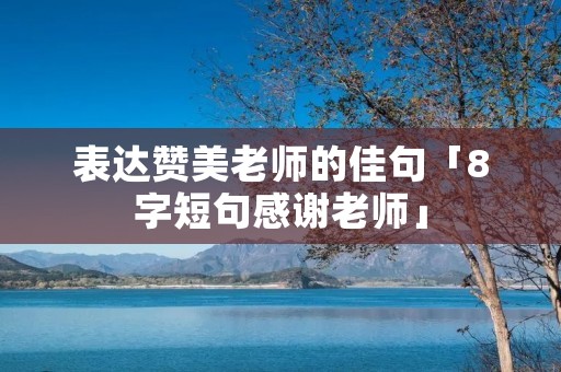 表达赞美老师的佳句「8字短句感谢老师」