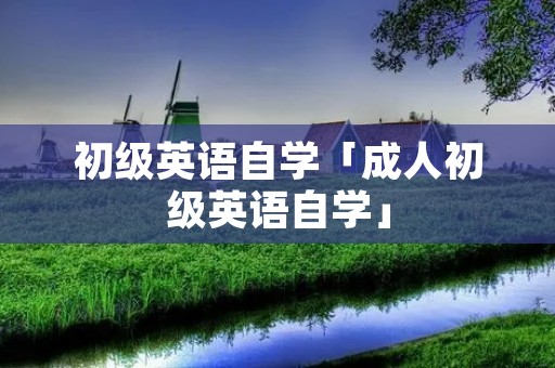 初级英语自学「成人初级英语自学」