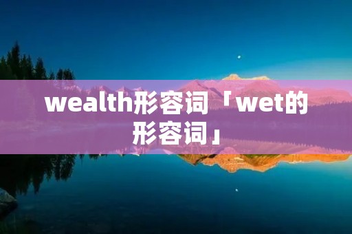 wealth形容词「wet的形容词」 wealth形容词「wet的形容词」