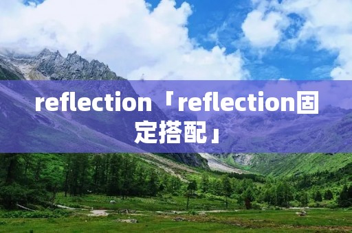reflection「reflection固定搭配」