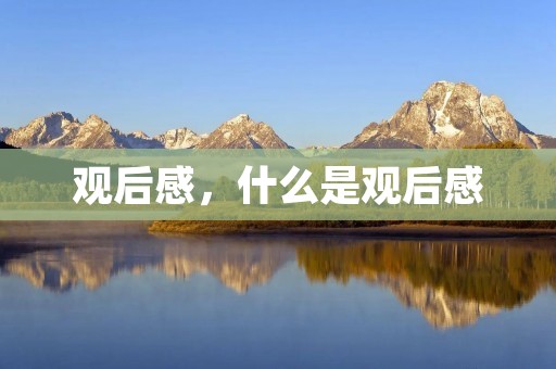 观后感,什么是观后感