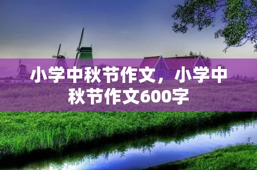 小学中秋节作文,小学中秋节作文600字