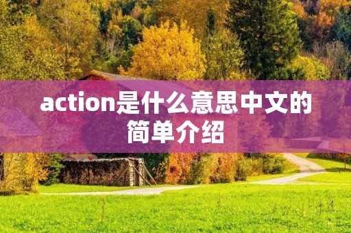 action是什么意思中文的简单介绍
