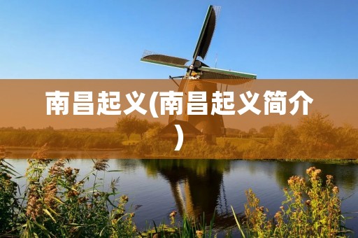 南昌起义(南昌起义简介) 南昌起义(南昌起义简介)