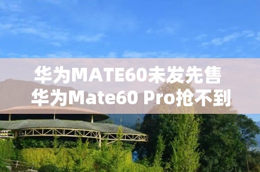 华为MATE60未发先售 华为Mate60 Pro抢不到,是不是在搞饥饿营销 华为MATE60未发先售 华为Mate60 Pro抢不到,是不是在搞饥饿营销