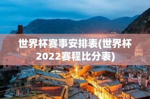 世界杯赛事安排表(世界杯2022赛程比分表)