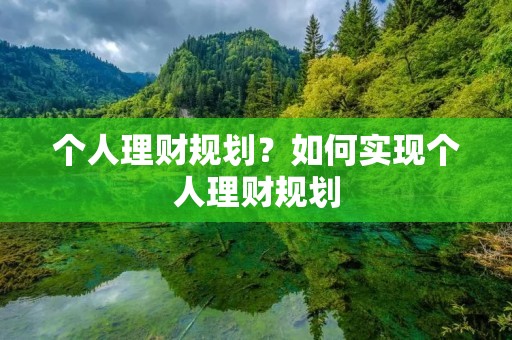 个人理财规划?如何实现个人理财规划 个人理财规划?如何实现个人理财规划