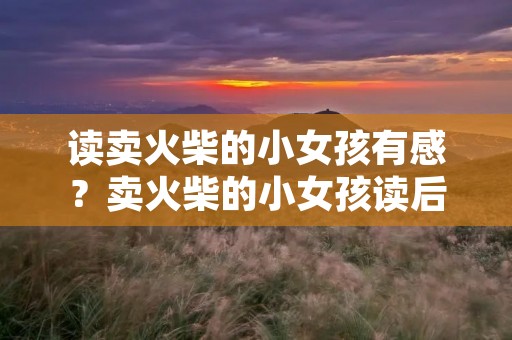 读卖火柴的小女孩有感？卖火柴的小女孩读后感50字