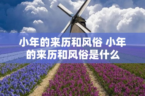 小年的来历和风俗 小年的来历和风俗是什么