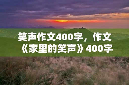 笑声作文400字，作文《家里的笑声》400字