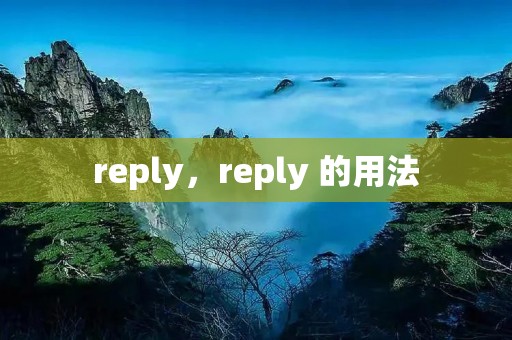 reply,reply 的用法 reply,reply 的用法