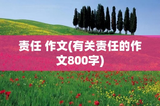 责任 作文(有关责任的作文800字)