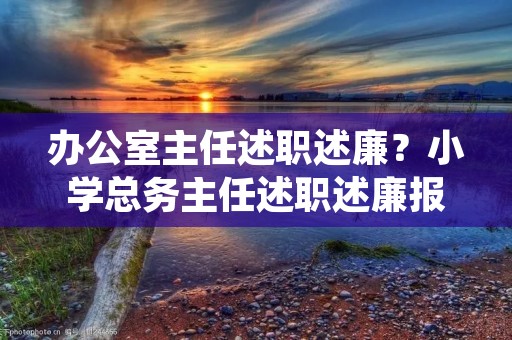 办公室主任述职述廉?小学总务主任述职述廉报告