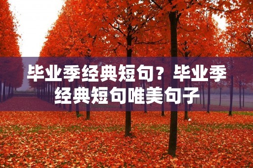 毕业季经典短句？毕业季经典短句唯美句子