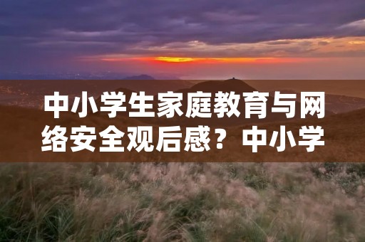中小学生家庭教育与网络安全观后感?中小学生家庭教育与网络安全观后感汇总