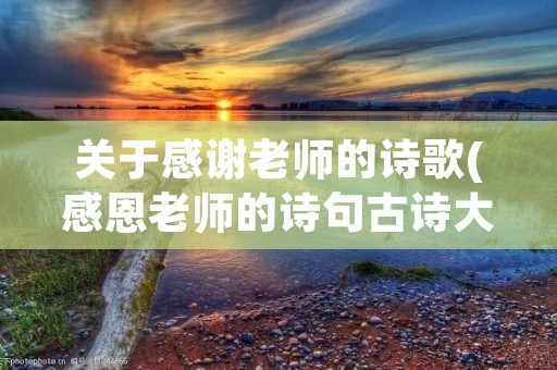 关于感谢老师的诗歌(感恩老师的诗句古诗大全)